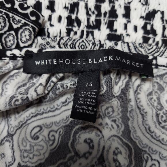 White House Black Market Multiprint Boho Style Drop Waist Dress - Picture 9 of 11